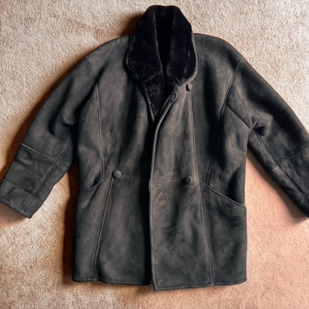 Searle Blatt Black Shearling Coat XS